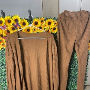 Brown sweater set